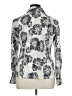 Orvis Floral Silver Tan Long Sleeve Blouse Size 16 - photo 2