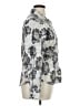 Orvis Floral Silver Tan Long Sleeve Blouse Size 16 - photo 4
