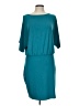 Moda International Solid Teal Casual Dress Size L - photo 1