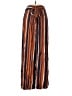 Pull&Bear 100% Viscose Stripes Orange Casual Pants Size M - photo 1