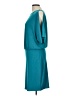 Moda International Solid Teal Casual Dress Size L - photo 5