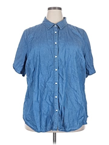 a.n.a. A New Approach Short Sleeve Button-Down Shirt (view 1)
