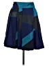 Marc by Marc Jacobs 100% Silk Argyle Blue Silk Skirt Size 6 - photo 1