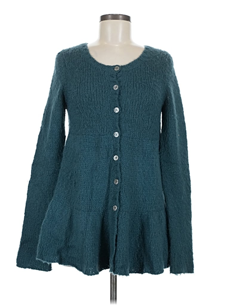 Pre-owned Free People Cardigan Sweater In Teal