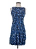 Ann Taylor Animal Print Blue Cocktail Dress Size 0 Petite - photo 1