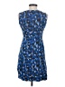 Ann Taylor Animal Print Blue Cocktail Dress Size 0 Petite - photo 2