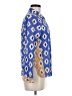 Zara Argyle Blue Long Sleeve Blouse Size M - photo 4