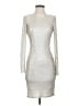 Bailey Blue 100% Polyester Metallic Silver Cocktail Dress Size M - photo 1