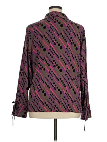 Emme Long Sleeve Silk Top (view 2)