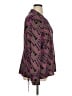 Emme Purple Long Sleeve Silk Top Size 14 - photo 4
