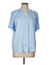 Vince Camuto 100% Polyester Blue Short Sleeve Blouse Size L - photo 1