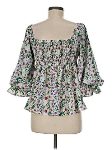 Entro 3/4 Sleeve Blouse (view 2)