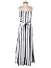 H&M 100% Polyester Stripes Ivory Jumpsuit Size 4 - photo 1