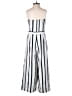 H&M 100% Polyester Stripes Ivory Jumpsuit Size 4 - photo 2