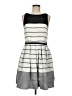 Taylor 100% Polyester Stripes Ivory Casual Dress Size 6 - photo 1