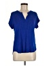 Cable & Gauge Blue Short Sleeve Blouse Size M - photo 1
