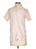 J.Crew 100% Cotton Stripes Pink Short Sleeve Button-Down Shirt Size 2 - photo 1