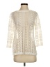 Insight 100% Polyester Ivory 3/4 Sleeve Top Size S - photo 1