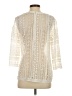 Insight 100% Polyester Ivory 3/4 Sleeve Top Size S - photo 2
