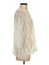 Insight 100% Polyester Ivory 3/4 Sleeve Top Size S - photo 4