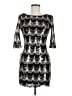 Crystal Doll 100% Nylon Graphic Silver Cocktail Dress Size M - photo 1