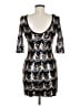 Crystal Doll 100% Nylon Graphic Silver Cocktail Dress Size M - photo 2