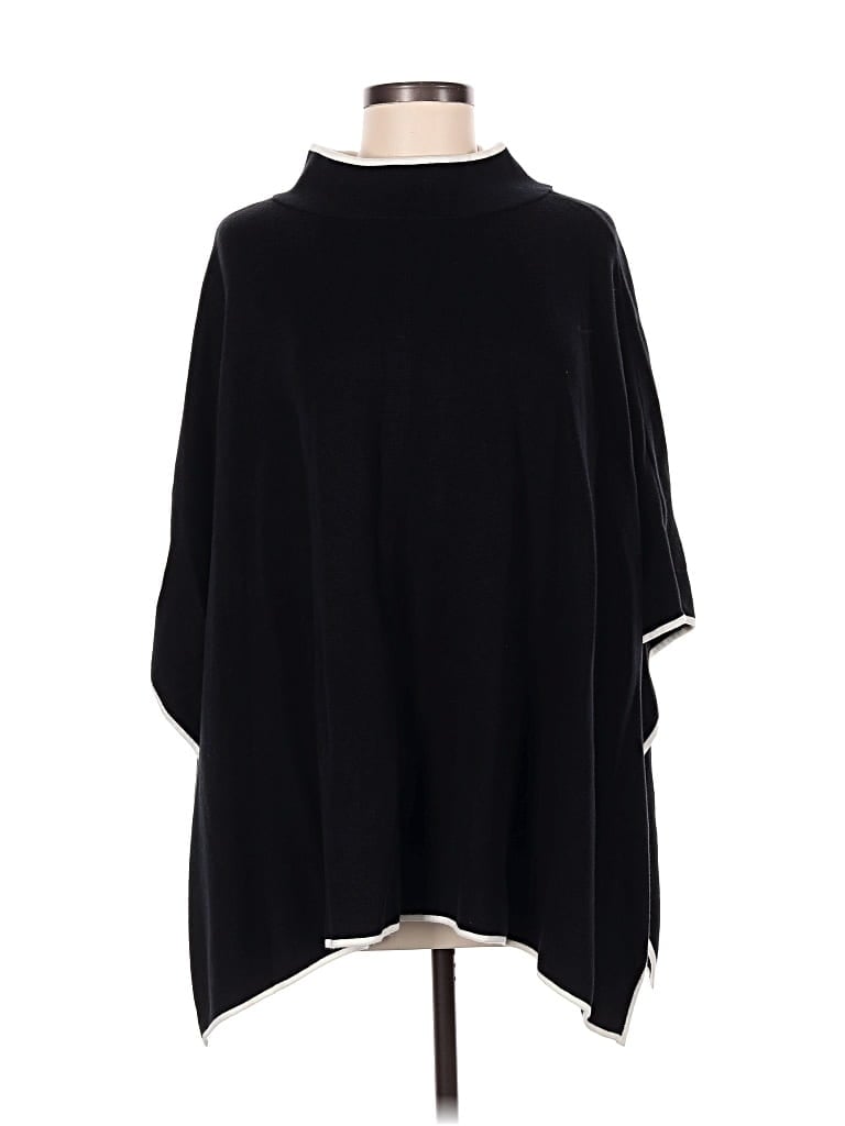 Pre-owned Talbots Poncho In Black