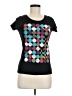 Roxy Polka Dots Black Short Sleeve T-Shirt Size M - photo 1