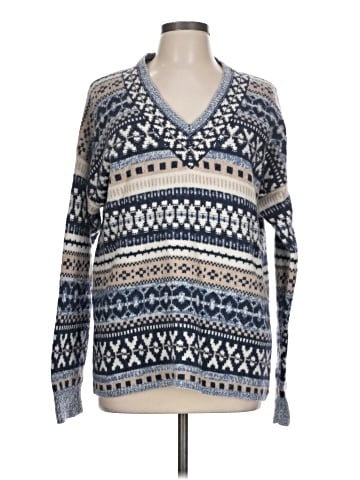 Madewell Forrest Fair Isle V-Neck Sweater (view 1)