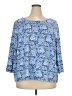 Talbots Blue 3/4 Sleeve Blouse Size 3X - photo 1