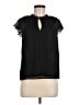 Ann Taylor LOFT 100% Polyester Black Short Sleeve Blouse Size M (petite) - photo 1