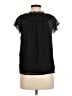 Ann Taylor LOFT 100% Polyester Black Short Sleeve Blouse Size M (petite) - photo 2