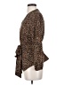 J.Crew 100% Polyester Animal Print Brown Long Sleeve Blouse Size S - photo 5