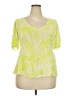 Torrid Yellow Short Sleeve Blouse Size 2X Plus (2) - photo 1