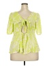 Torrid Yellow Short Sleeve Blouse Size 2X Plus (2) - photo 2