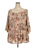 Torrid 100% Rayon Paisley Tan 3/4 Sleeve Blouse Size 3X Plus (3) - photo 1