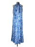 Ann Taylor 100% Polyester Paisley Blue Casual Dress Size S - photo 2
