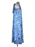 Ann Taylor 100% Polyester Paisley Blue Casual Dress Size S - photo 4