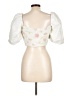 Zara White Short Sleeve Blouse Size L - photo 2
