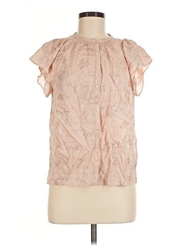 Rebecca Taylor Short Sleeve Silk Top (view 1)