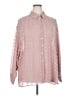 GeeGee 100% Polyester Polka Dots Pink Long Sleeve Blouse Size XXL - photo 1