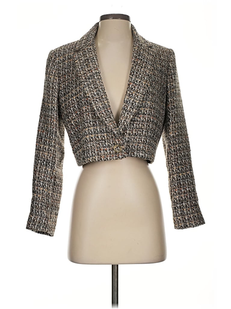 Pre-owned Gianni Bini Blazer Jacket In Gray