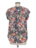 Daniel Rainn 100% Polyester Floral Orange Short Sleeve Blouse Size M - photo 2