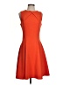 Sharagano Solid Orange Cocktail Dress Size 4 - photo 1