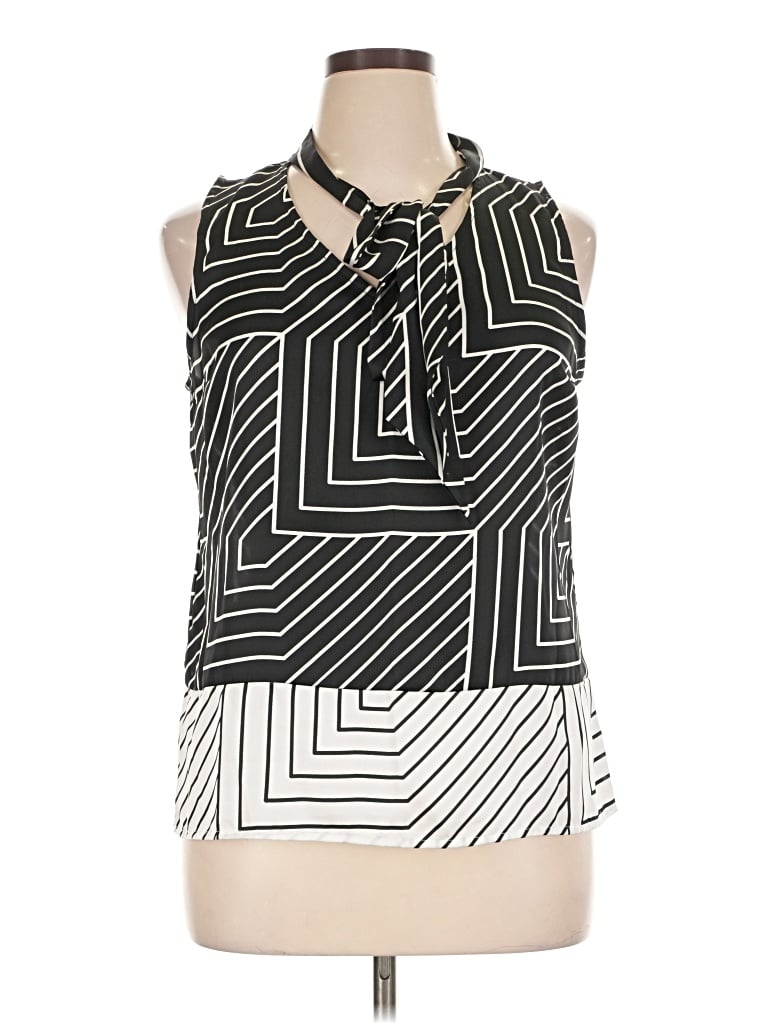 Pre-owned Worthington Sleeveless Blouse In Black