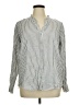 Knox Rose Stripes Silver Long Sleeve Button-Down Shirt Size XL - photo 1