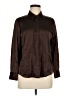 Assorted Brands Brown Long Sleeve Silk Top Size M - photo 1