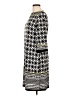 Studio One 100% Polyester Print Black Casual Dress Size L - photo 5