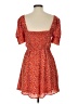 Trixxi 100% Polyester Hearts Orange Casual Dress Size L - photo 2