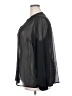 a.n.a. A New Approach 100% Polyester Metallic Black Long Sleeve Blouse Size 2X - photo 5